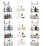 Over Door Shower Caddy 2/3 Tier Shower Screen Hanging Storage Rack Organiser