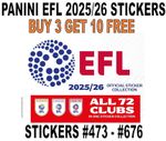 PANINI EFL 2025/26 25/26 STICKER COLLECTION #473 - #676 BUY 3 GET 10 FREE