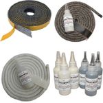 STOVE ROPE 5,6 8,10,12,20 or 25MM + GLUE + END DOOR SEAL TAPE WOODBURNER