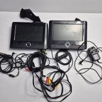 Twin Portable DVD Player 2 Screens Car Headrest Quesh 46607 Tested