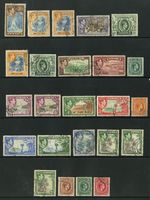 M13435 Jamaica 1938-52 SG121/33a - 1938 Defins complete ex SG 132a