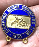 RARE VINTAGE STAMFORD BRIDGE SPEEDWAY SUPPORTERS CLUB 1930 ENAMEL PIN BADGE