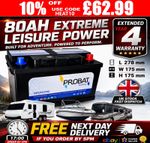 Leisure Battery 80AH 80 85 90 AH 12V DEEP CYCLE Motorhome / Caravan / Campervan