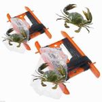 2 x Crabbing Line with CRAB NET On Reel Crab Bag Weight Fishing NO HOOKS SAFE