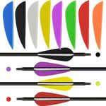 100x 1.75" 2" 2.5" 3" Archery Vanes Feather Rubber Fletching Hunting Arrows DIY