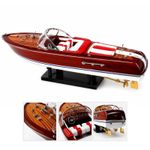 Handcrafted Riva Aquarama Wooden Speed Boat Model 67cm Luxury Mahogany Display