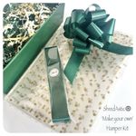 ShredAstic®️Green ‘Make Your Own Hamper kit’  Tray Cellophane Bow Shred Paper