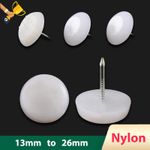 Nylon Nail Furniture Table Pads Sofa Chair Feet Leg White Glide Protector Cap