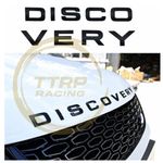 2x Land Rover Discovery Sport Bonnet/Boot Gloss Black Badges WITH STENCIL