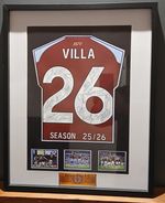 Aston Villa  2026 Large Team Signed Shirt - A3 SIGNED FRAMED COLLECTORS PICTURE