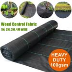 50m Heavy Duty Weed Control Fabric Ground Cover Membrane Garden Mat Landscape