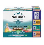 Naturo Adult Dog Grain & Gluten Free Poultry Selection in Herb Gravy 12 x 100g