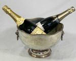 LARGE ORNATE SILVER PLATED CHAMPAGNE WINE COOLER MULTI BOTTLE ICE BUCKET c