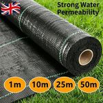 10M 25M 50M Long Heavy Duty Weed Control Fabric Landscape Membrane Ground Cover