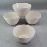 4x Vintage Mason Cash Small White Pudding Bowls 42 & 48 Made In England Retro