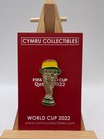 Wales Qatar World Cup Bucket Hat Trophy Wales International Football Pin Badge