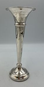 Vintage 1987 Sterling Silver Trumpet Bud Vase William Manson Birmingham