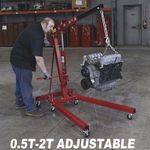 2 Ton Hydraulic Folding Engine Crane Hoist Lift Lifter Tonne Jack Stand Workshop