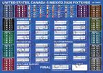 2026 World Cup A2 Wall Chart Sweepstake Poster Football Fixtures Planner UK