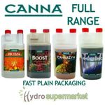 CANNA ADDITIVES BOOST, PK 13/14 RHIZOTONIC CANNAZYM FLUSH START CALMAG 250,1L.5L