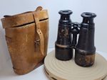 Antique Lumière 12x Binoculars – French Field Glasses – Leather Case – c.1900–30