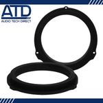 MDF Front Rear 165mm 6.5" Speaker Adaptors Rings for Jaguar XE XF X250 XJ XK