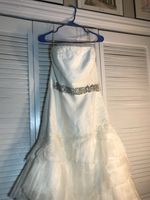 White by Vera Wang Ball Gown Tulle Lace Beaded Strapless Ivory Dress 12