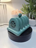 Vintage ceramic toast rack Teal or duck-egg blue Design: Mid-century style