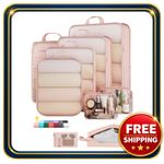 Travel Packing Cubes Set with Compression and Accessories for Luggage