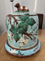 Large Majolica Cheese Dome. George Jones 1870-1890.  Please read description.