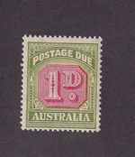 AUSTRALIA # J65 VF-MLH 1d POSTAGE DUE CAT VALUE $16.80