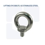 M6 - 6MM LIFTING EYE BOLTS LIFTING BOLTS A2 - 70 304 STAINLESS STEEL