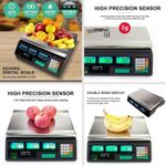 40kg/5g Digital Price Computing Scale for Market Vegetable Fruit Weigh UK Plug