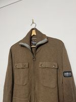 Barbour International MKN0806 Men's L Brown Full Zip Knit Cardigan Jumper