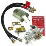 2 BOTTLE CONNECTOR AUTO CHANGE OVER LP LPG PROPANE GAS REGULATOR OPSO + HOSES