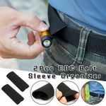 2PC Belt Sleeve Elastic Loop Organizer Concealed Tools Holder Flashlight Holder 