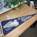 Vintage Felt Pennant, LA Dodgers 70cm Wide. Some Wear
