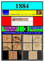 EGYPT-stamps-1884-set C-POSTAGE DUE-COMPLETE 5 stamps-clearance discount