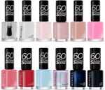 RIMMEL 60 SECONDS Nail Polish / Varnish 8ml Super Shine *CHOOSE YOUR SHADE*