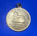 1924 British Empire Exhibition Commemorative Medal Nelsons Column Version.