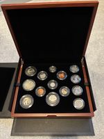 2022 Royal Mint 13 coin Premium Proof Set in Case with COA & Outer Box