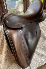Farrington brown leather dressage saddle 17 1/2" dressage saddles equestrian