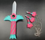 Hide And Seek Game 3D Printed Knife prop 3 Keys Set for Cosplay Squid TV Game