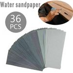 36Pcs Wet and Dry Sand Paper Mixed Assorted Grit 400-3000 Paint Sandpaper Set👍