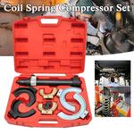 Fork Strut Coil Spring Compressor Clamp Professional Tool Set Kit Auto Garage