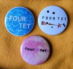 Four Tet (electronica) three 25mm button badges inc 'Rounds' design. Free UK P&P