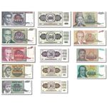 Set of 14 Yugoslavian Banknote Lot Foreign Paper Money Collection 🇷🇸