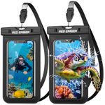 2 Pack Of Waterproof Phone Pouch Underwater Case Cover Universal Dry Bag Mobile