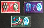 GB 1962 Commemorative Stamp Set SG631 - SG633 With Print Flaw on 3d MNH