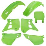 Kawasaki Plastic Kit KX 125 1990 - 1991 OEM Green motocross 91335 polisport